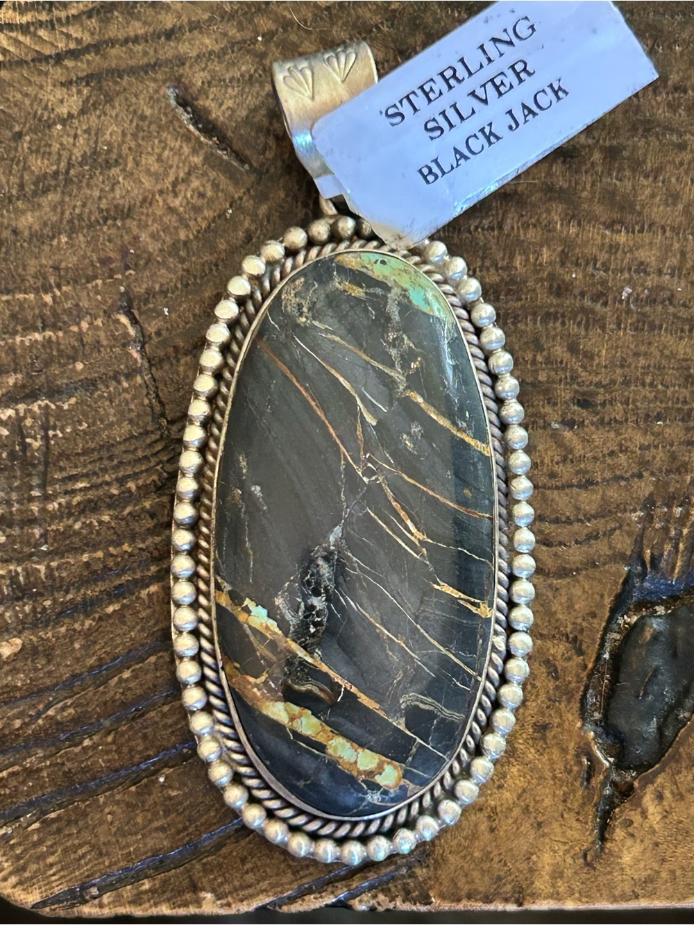 Blackjack Turquoise Sterling Silver Pendant